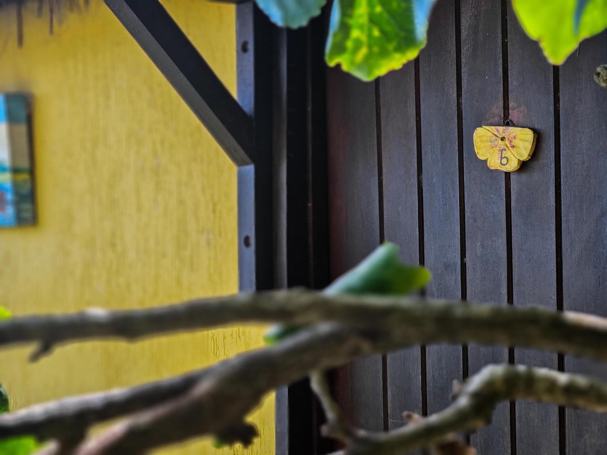 Bella Vista Ocean View Hotel Búzios Kültér fotó A yellow butterfly on a wall