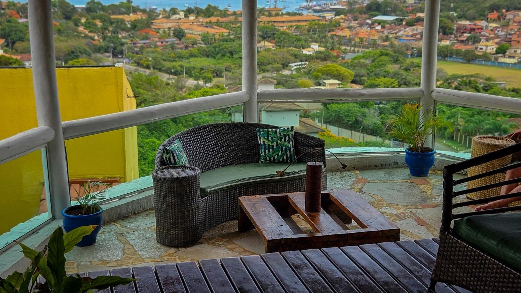 Bella Vista Ocean View Hotel Búzios Kültér fotó A balcony in the city of Niterói, Brazil